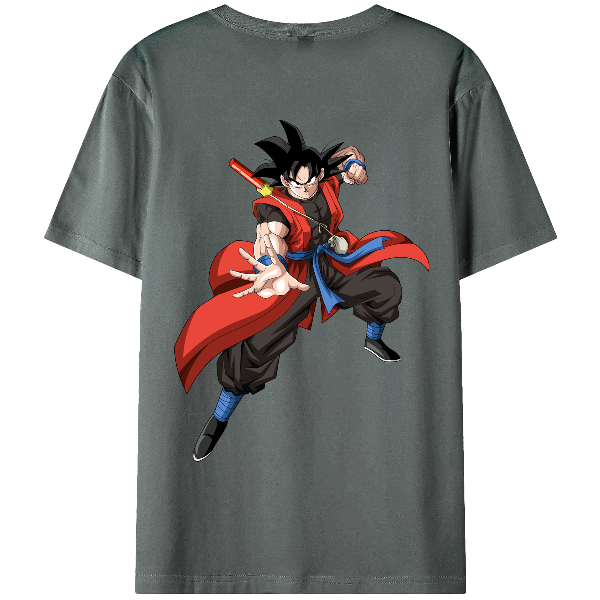 （画像用） ドラゴンボール 孫悟空（そん ごくう）Son Goku カカロット DRAGON BALL Kakarotto 綿100％ メンズ半袖Tシャツ（バックプリント） 通気性